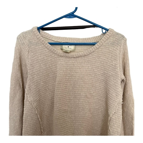 Ruby Moon Women Size Medium Knit Sweater Raw Hem Long Sleeve Pullover Bohemian - Picture 4 of 5